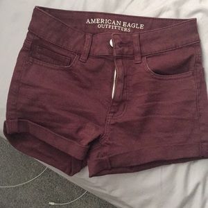 Burgundy shorts